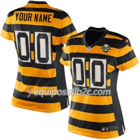 Camiseta Mujer NFL Pittsburgh Steelers Personalizar Amarillo Negro 